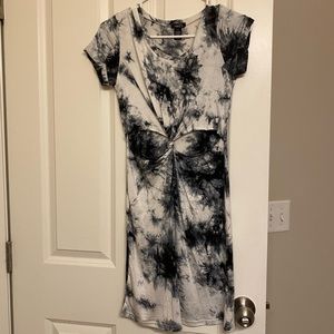 Cute T-Shirt Dress with Tie Cut-Out